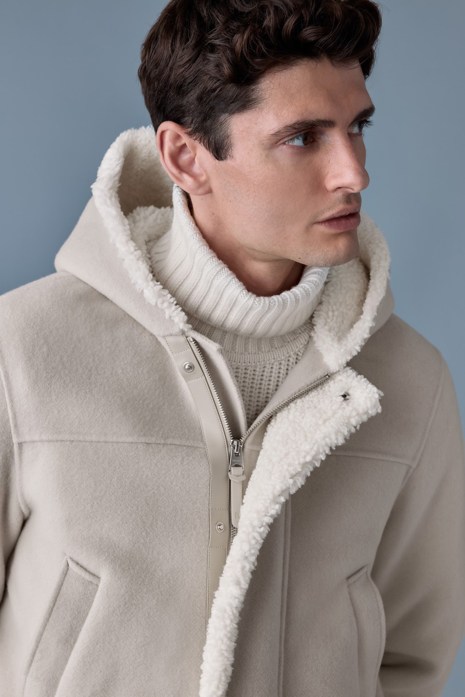 Double face hooded coat online