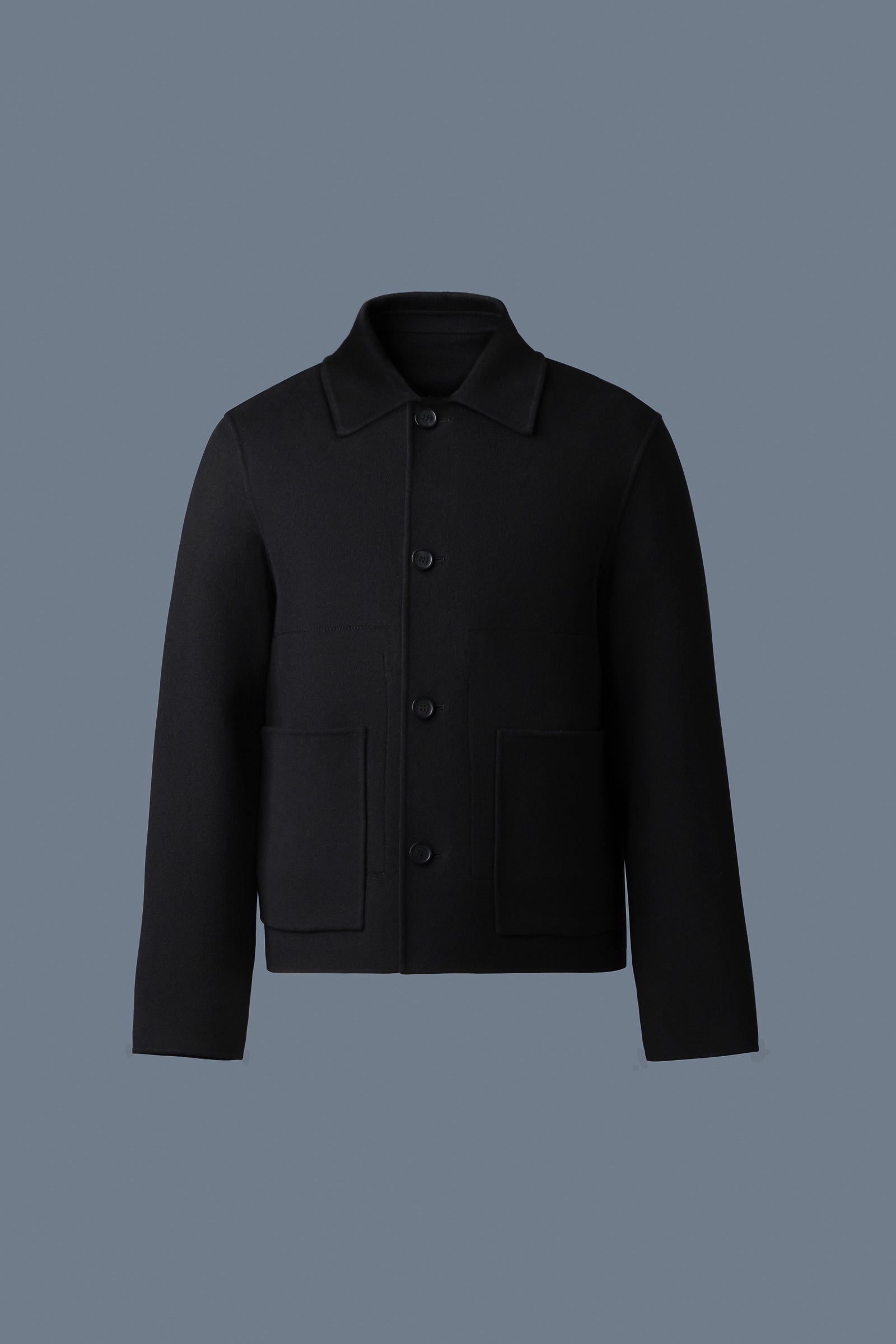 Mackage black leather wool popular jacket