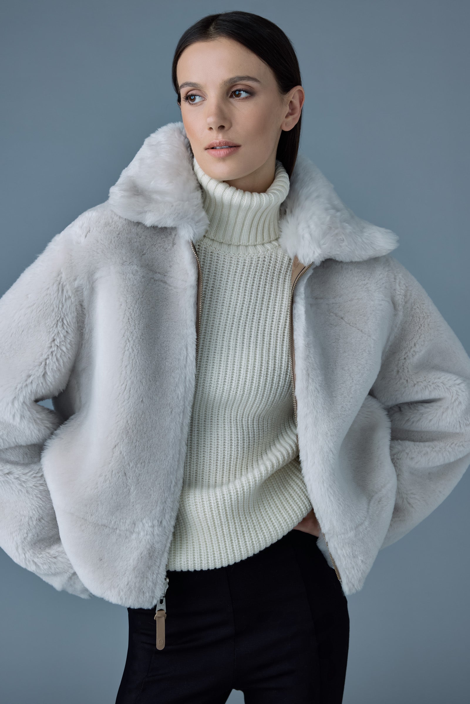 Light jacket shearling store women