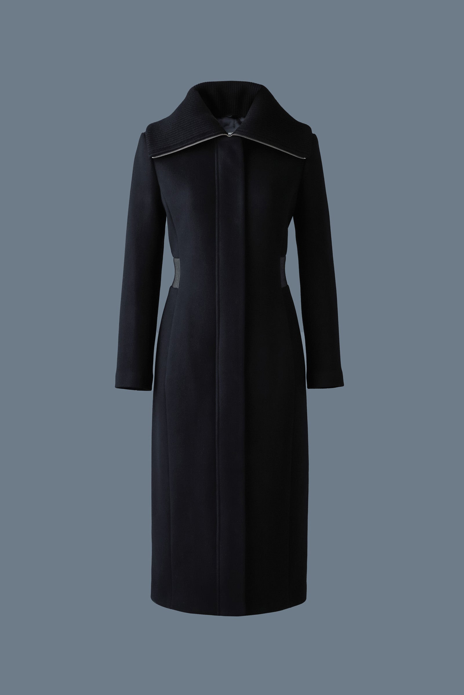 Clarice double face wool coat with smocked detailing Mackage US