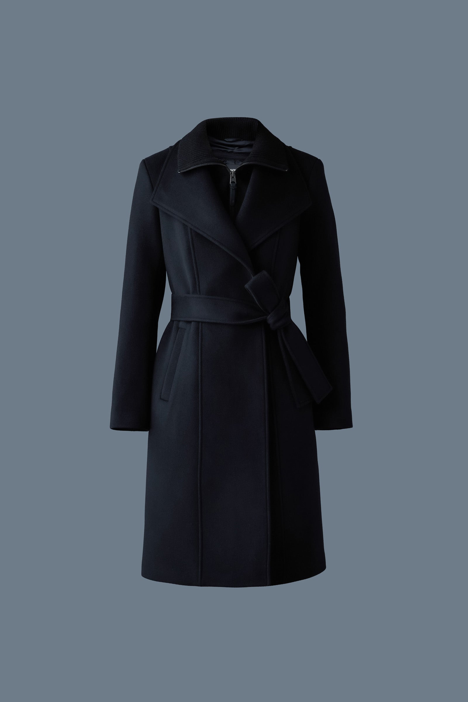 Norita 2 in 1 double face wool coat with sash for ladies Mackage US