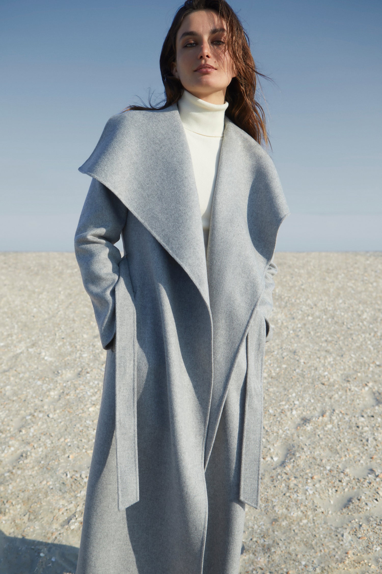 De La Creme - Black Women`s Winter Wool Cashmere Wrap Coat with  Large Collar Size 4 : Clothing, Shoes & Jewelry