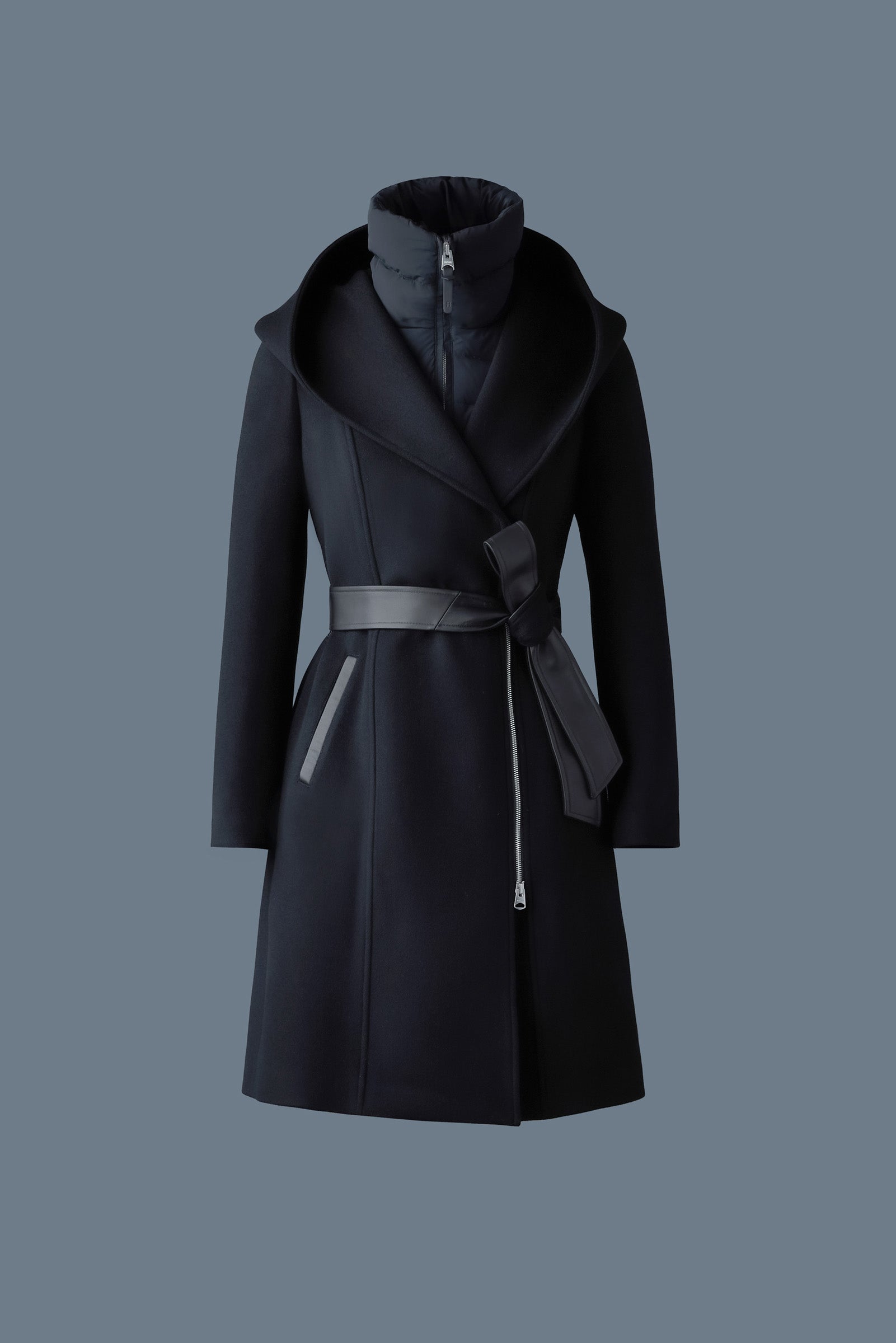 Mackage black wool coat hotsell