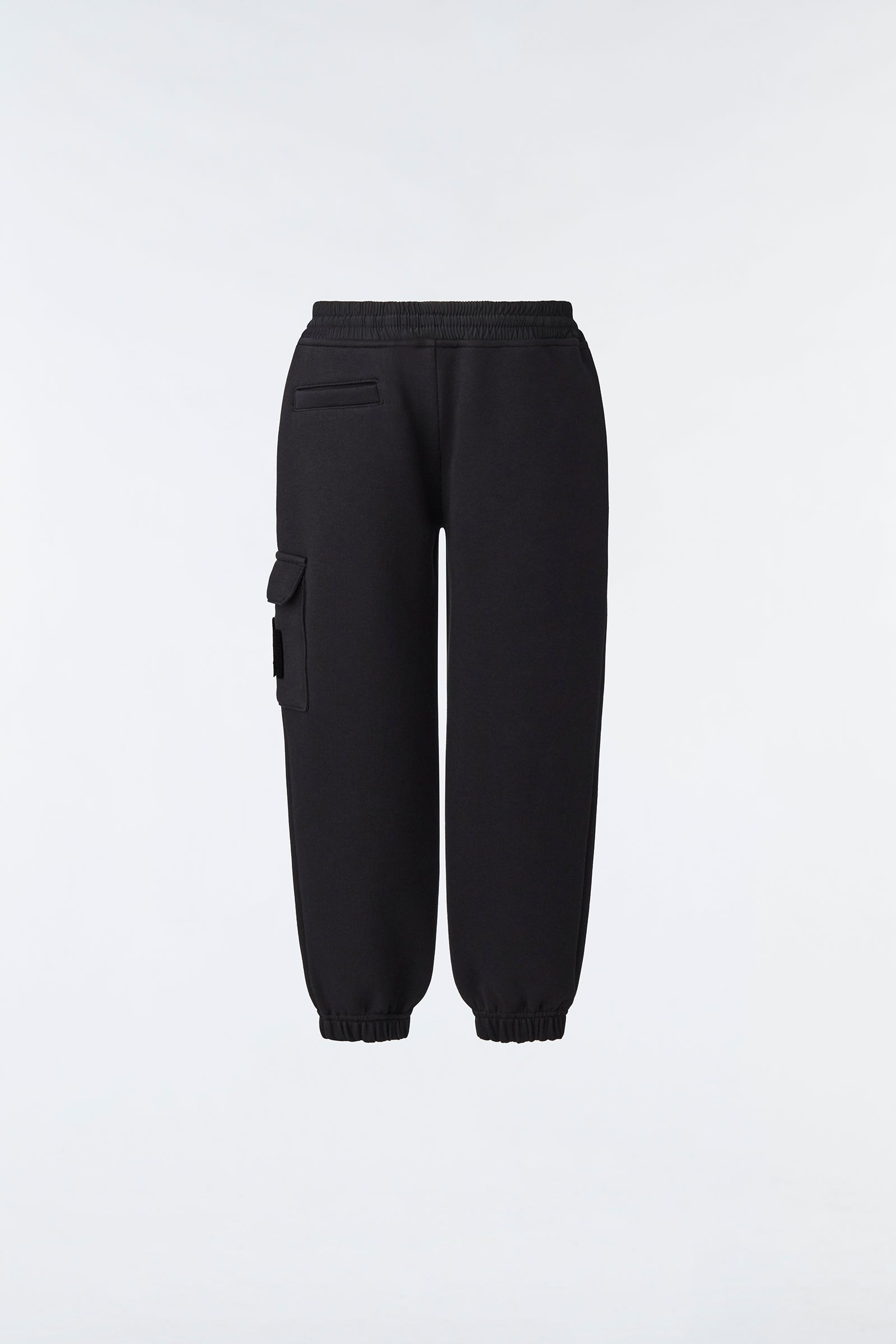 Tall Black Cargo Pocket Detail Velvet Sweatpants