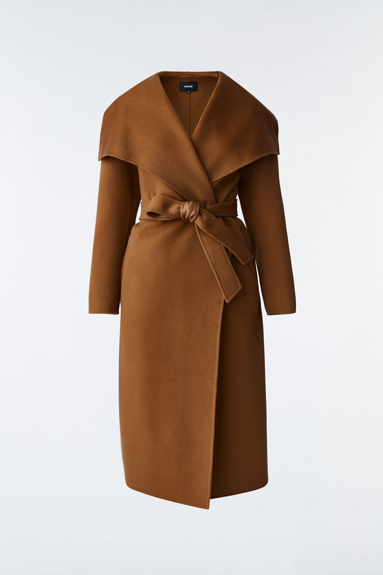 Double Faced Wool Wrap Coat