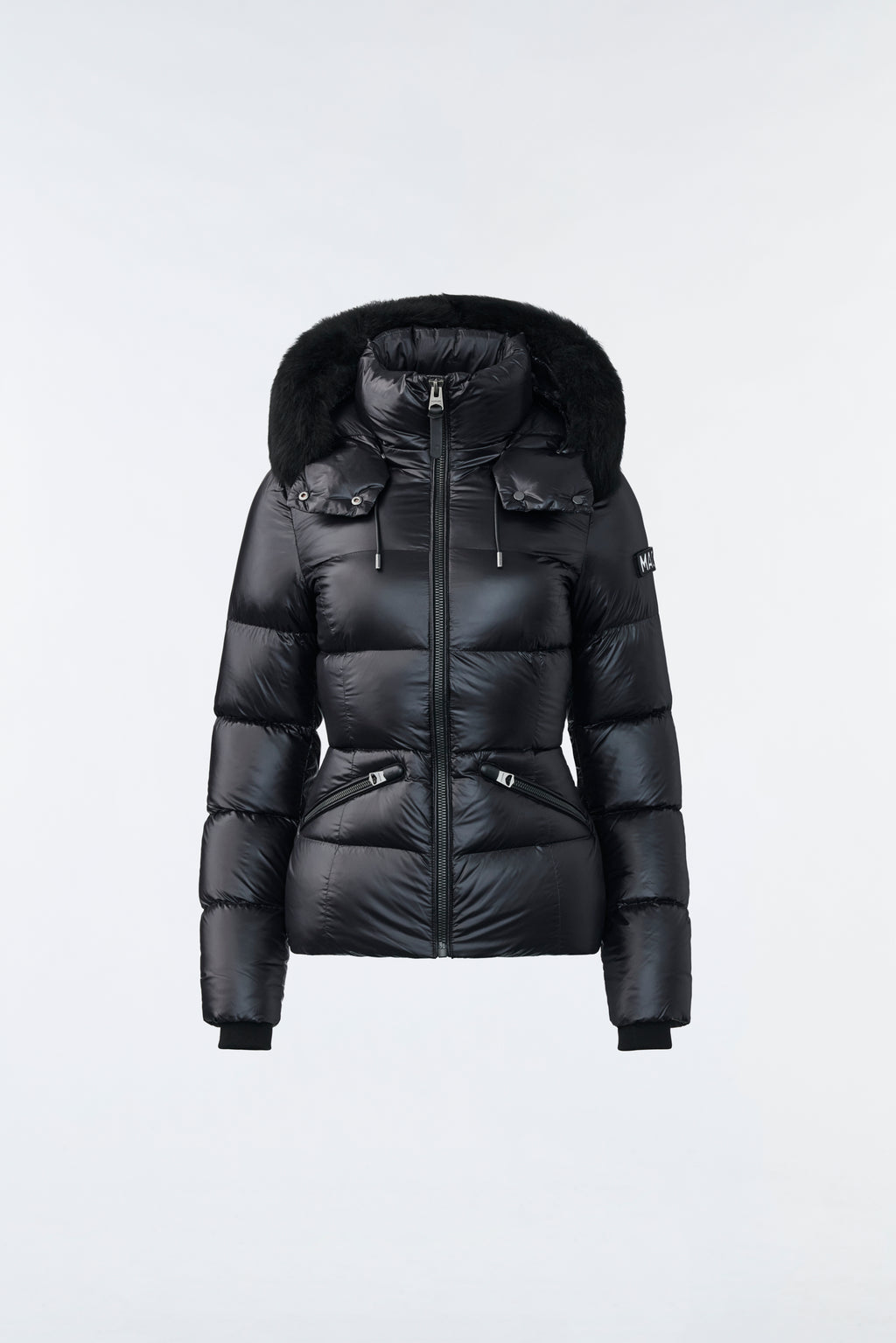 Madalyn, Lustrous light down jacket with shearling for ladies ...