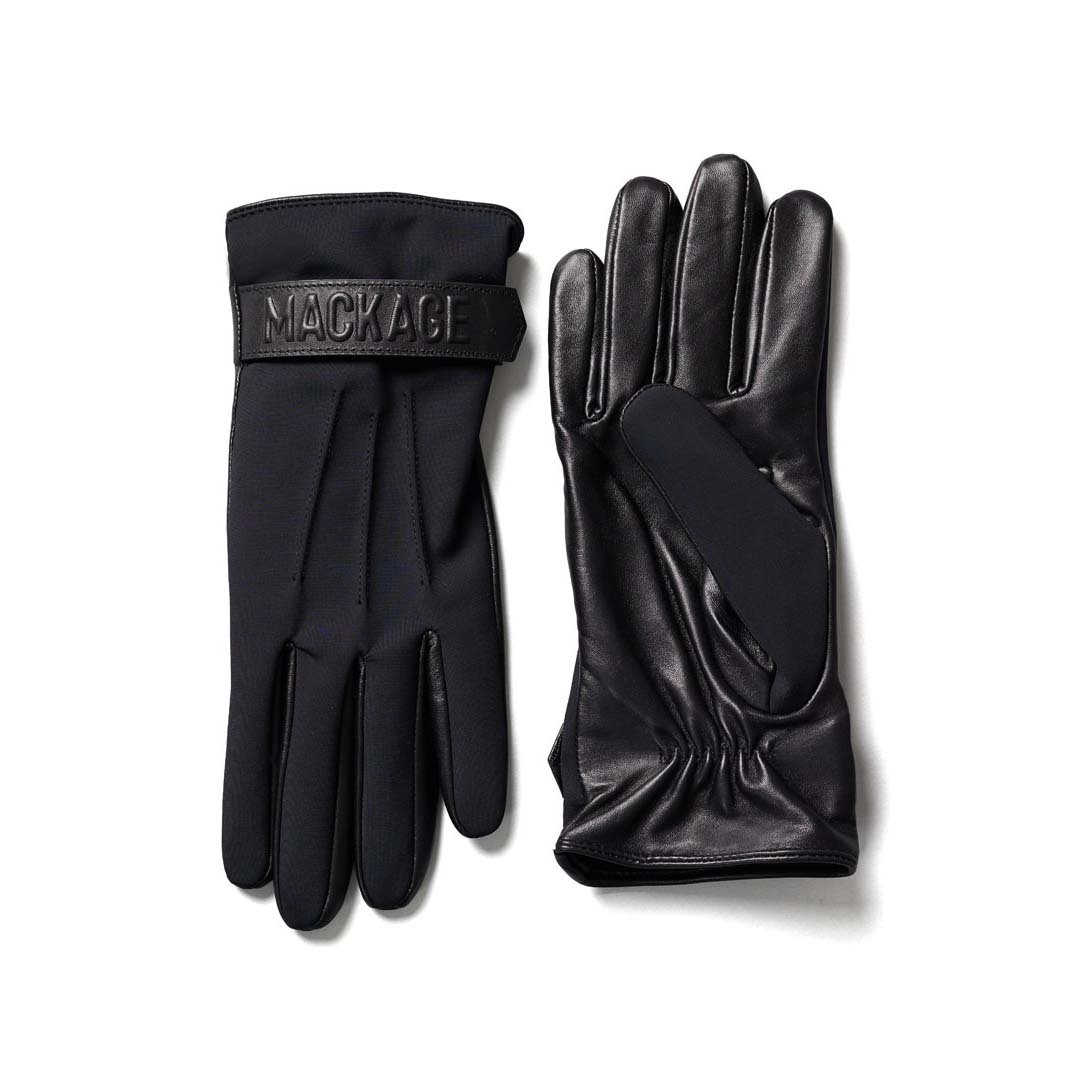 Oz, (R)Leather and fleece glove with wrist tab for men | Mackage® US